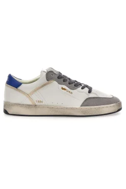 Uomo GAS Sneakers bianche e grigie con dettagli used GIOVI GS MIX
