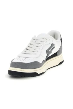 Uomo U.POWER Sneakers bianche e grigie in pelle traforate in punta U10BC