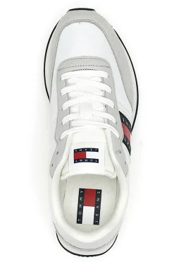 Uomo TOMMY HILFIGER Sneakers bianche e grigie stile running con soletta estraibile Tommy jeans Tjm Class Runner