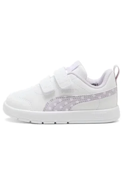 PUMA Sneakers Bianche e Lilla Courtflex V3 Dotty V Inf