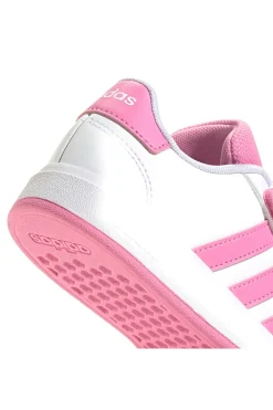 ADIDAS Sneakers bianche e rosa con chiusura a strappo Grand Court 2.0 EL C