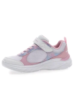 SKECHERS Sneakers Bianche e Rosa con Chiusura a Velcro SHECKERS BOUNDLESS-WATERCOLOR BLUR