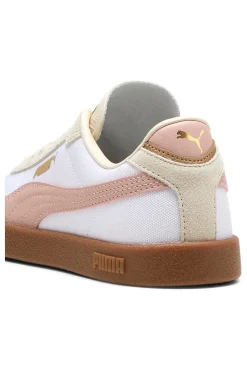PUMA Sneakers Bianche e Rosa con Dettagli in Pelle Club II Era CV Jr