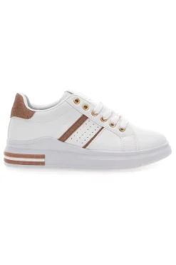 CAFÈ COST Sneakers bianche e rosa con lacci CAFE' COST BK2450 BIANCO/ROSA