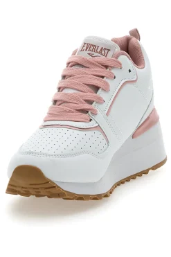 EVERLAST Sneakers Bianche e Rosa Con Platform Ev129 New