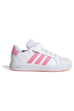 ADIDAS Sneakers Bianche e Rosa Con Strappo In Velcro Grand Court 2 El C