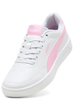PUMA Sneakers bianche e rosa Court Classic Clean Jr Hot