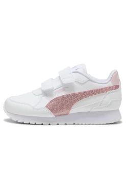 PUMA Sneakers Bianche e Rosa St Runner V4 Sl Glitter V Ps
