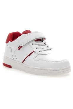 LEVI'S Sneakers Bianche e Rosse con Velcro 0079