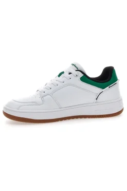 Uomo CHAMPION Sneakers Bianche e Verdi Con Logo Laterale RD18 2 LOW