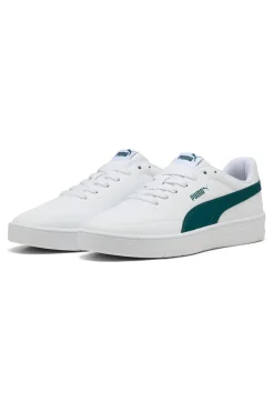 Uomo PUMA Sneakers Bianche e Verdi Court Classic Clean