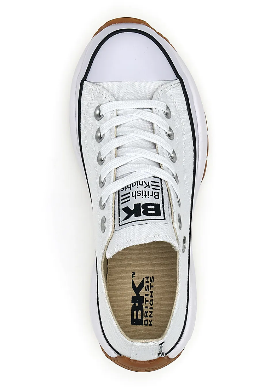 BRITISH KNIGHTS Sneakers Bianche In Tela Con Platform Kaya Low Fly