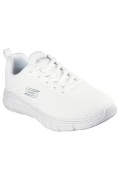 Uomo SKECHERS Sneakers bianche knit ammortizzate Bobs B Flex Chill Edge