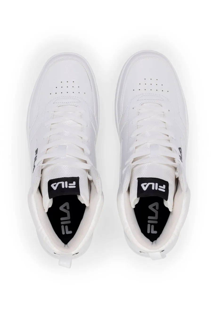 Uomo FILA Sneakers Bianche Mid-Cut con Tomaia Traforata REGA NF MID
