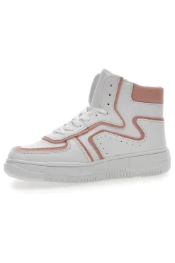 MAIRA Sneakers Bianche Mid Cut 31 WHITE/PINK Clearance