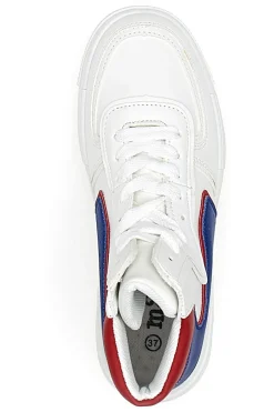 MAIRA Sneakers Bianche Mid Cut 31 BLUE/RED Best