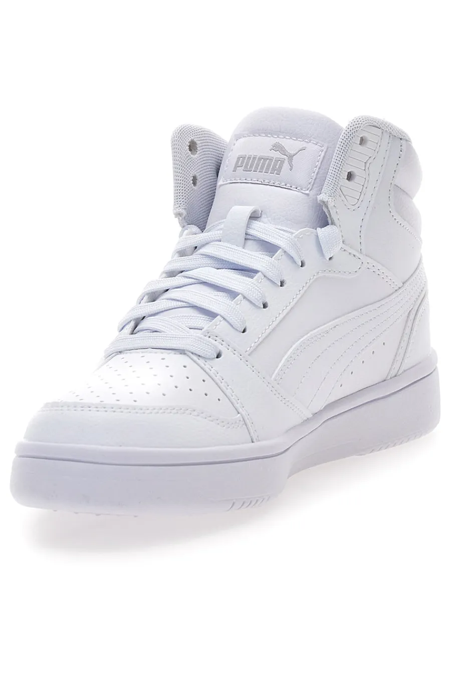 Uomo PUMA Sneakers bianche mid-cut tomaia forata Rebound V6