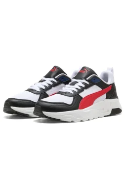 Uomo PUMA Sneakers bianche nere e rosse in mesh Trinity 2 LT