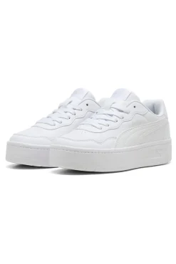 Donna PUMA Sneakers bianche platform stile tennis Court Lally Skye