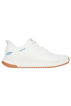 Uomo SKECHERS Sneakers bianche Slip-ins con Memory Foam BOBS Squad 4