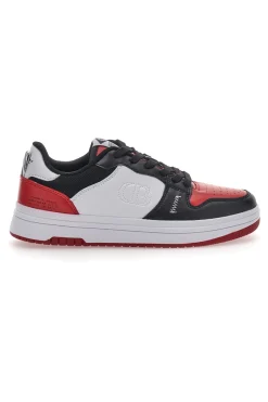 COTTON BELT Sneakers Bicolore Funky LTH BIANCO/NERO/ROSSO Clearance