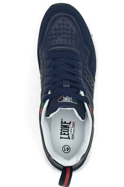 Uomo LEONE Sneakers Blu Con Chiusura Stringata M0488