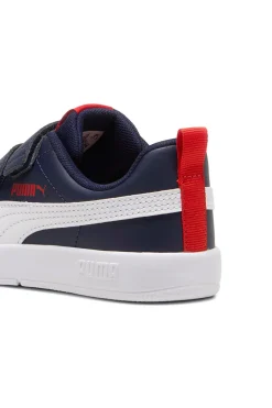 PUMA Sneakers blu con doppio strappo e dettagli bianchi Courtflex V3 V PS