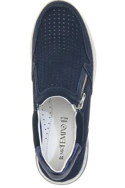 MIO TEMPO Sneakers Blu Con Zip 19832 DEEP New