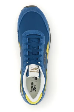 Uomo REEBOK Sneakers blu e gialle con inserti a contrasto Glide Low