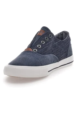 Uomo ROUTE 66 Sneakers Blu Jeans Slip-On Senza Lacci 01819