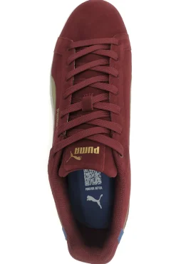 Uomo PUMA Sneakers bordeaux in pelle scamosciata con dettagli beige Court Classico SD