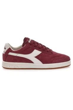Uomo DIADORA Sneakers bordeaux in tessuto scamosciato Kick