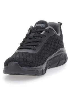 Donna SKECHERS Sneakers Casual Nere in Mesh Bobs B Flex - Quick Pivot