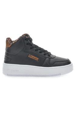 CHAMPION Sneakers con Flatform Rebound Plat Mid Animalier Nere Sale