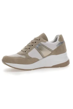 MIO TEMPO Sneakers con Zeppa Beige 20205 Clearance