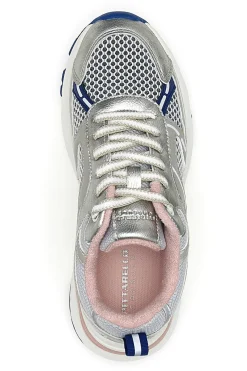 PITTARELLO CAPSULE Sneakers da donna argento con inserti rosa e blu 8W25911 SILVER/PINK Best