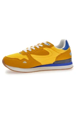 Uomo GAS Sneakers gialle in tessuto con dettagli scamosciati OMY MIX