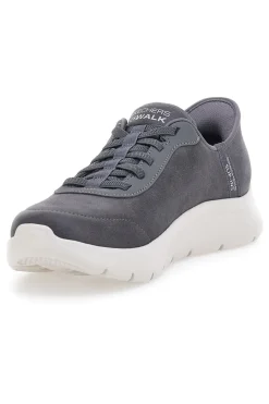 Uomo SKECHERS Sneakers Grigie Con Slip-Ins Go Walk Flex Smooth Motion