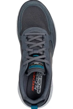 Uomo SKECHERS Sneakers grigie con tomaia in vera pelle e suola Flex-Lite Flex Advantage 5.0