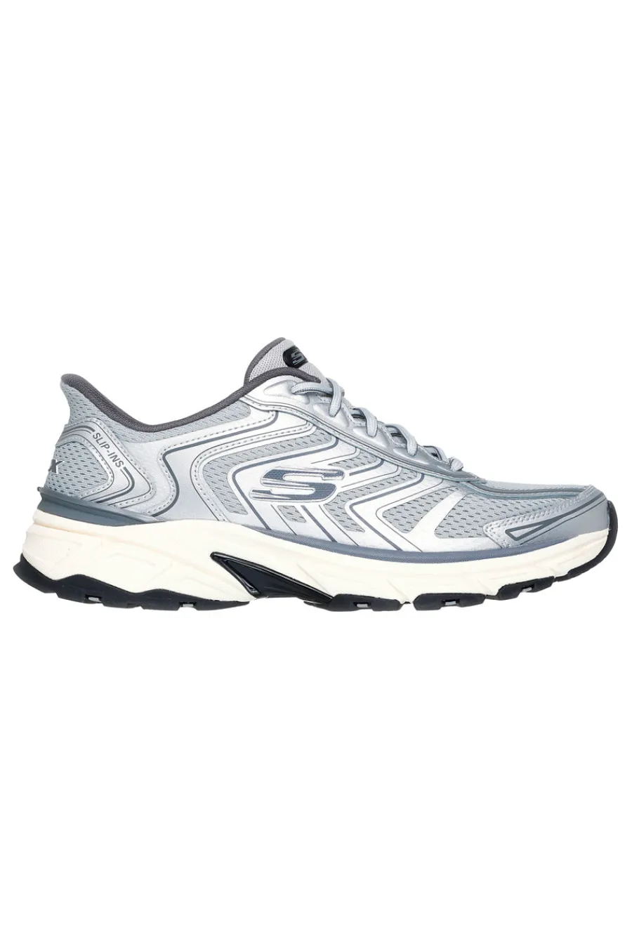 Uomo SKECHERS Sneakers grigie in mesh con Memory Foam Stamina Sport