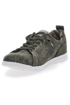 Uomo CARRERA Sneakers In Tela Verde Scuro 11102D