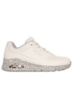 SKECHERS Sneakers leopardate con suola ad aria e lacci fissi UNO Safari Time Hot