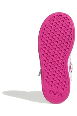 ADIDAS Sneakers mid-cut bianche con strisce fucsia Grand Court Mid K