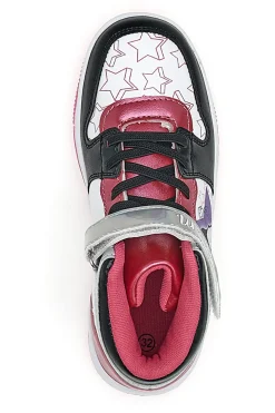 CHARLOTTE Sneakers Mid-Cut 6705 Bianche e Rosa