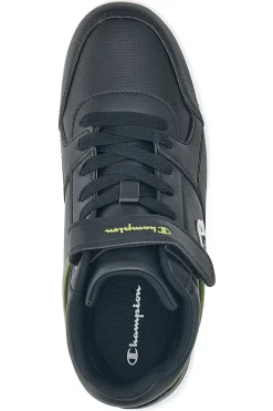 CHAMPION Sneakers Mid-Cut nere e Verde con Velcro REBOUND MID