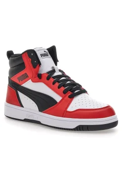 Uomo PUMA Sneakers Mid Cut Rosse e Nere Rebound V6