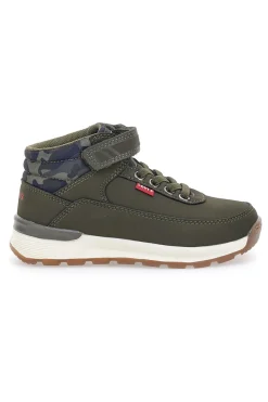 LEVI'S Sneakers mid-cut verdi con velcro ASCOT MINI