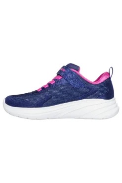 SKECHERS Sneakers navy glitterate con chiusura a strappo Wave 92