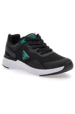Uomo LEONE Sneakers Nere Con Chiusura Lacci M0518