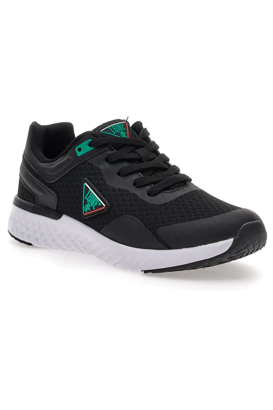 Uomo LEONE Sneakers Nere Con Chiusura Lacci M0518